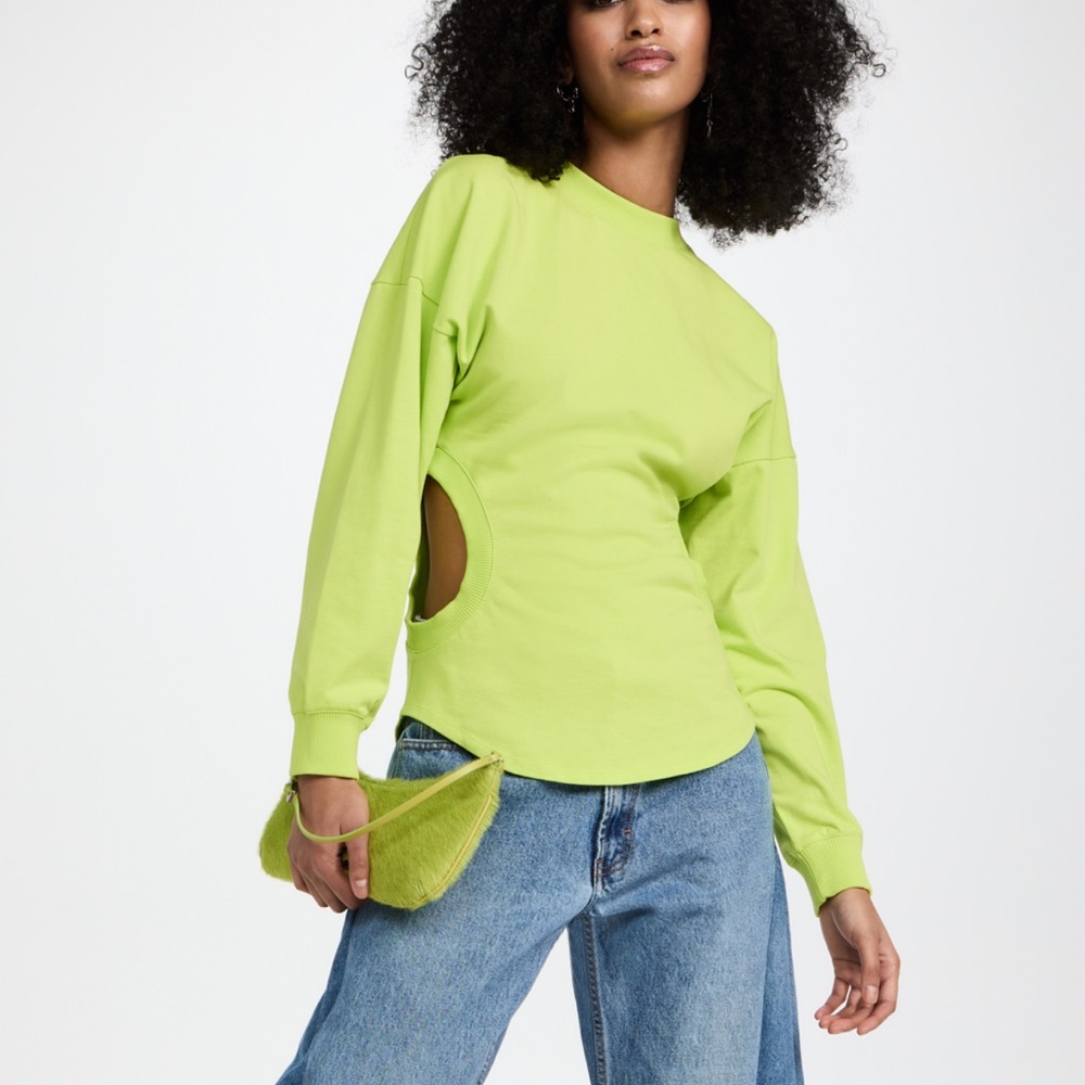 A.W.A.K.E. MODE long sleeveve jersey top 
Size xs
In acid lime color